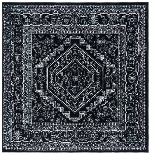 Safavieh Adirondack Black Ivory Area Rug — Low-Profile Power-Loomed Turkish Blend For Durable, Stylish Rooms 6'-0" x 8'-0" ADR108Z-68