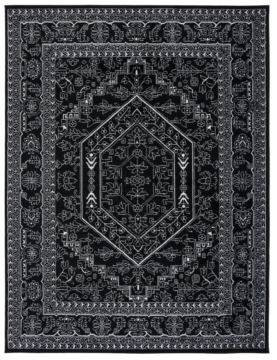 Safavieh Adirondack Traditional Style Sage And Ivory Runner Rug - Timeless Elegance For Your Home Decor Black ,Ivory 55% Polypropylene,40% Jute,5% Polyester Adr108z-210