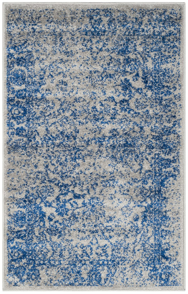 Safavieh Adirondack Low-Profile 2'X3' Grey-Blue Rug — Power-Loomed Turkey, Durable Polypropylene-Jute Blend, Stain-Resistant Accent ADR109A-2