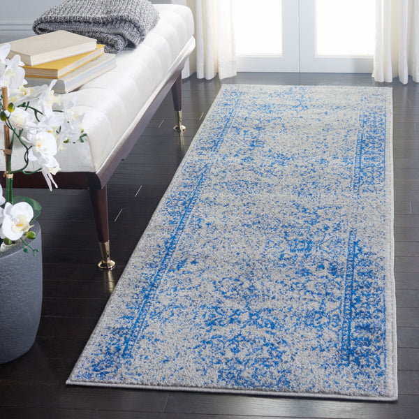 Safavieh Adirondack Low-Profile 2'X3' Grey-Blue Rug — Power-Loomed Turkey, Durable Polypropylene-Jute Blend, Stain-Resistant Accent ADR109A-2