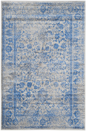 Safavieh Adirondack Low-Profile 2'X3' Grey-Blue Rug — Power-Loomed Turkey, Durable Polypropylene-Jute Blend, Stain-Resistant Accent ADR109A-2