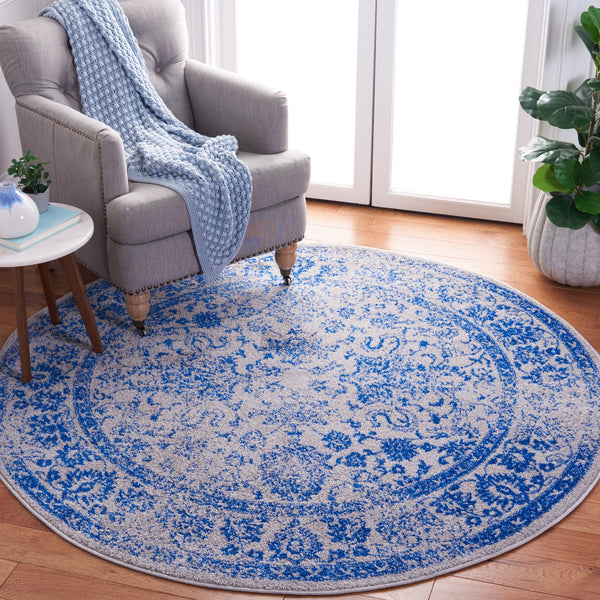 Safavieh Adirondack Low-Profile 2'X3' Grey-Blue Rug — Power-Loomed Turkey, Durable Polypropylene-Jute Blend, Stain-Resistant Accent ADR109A-2