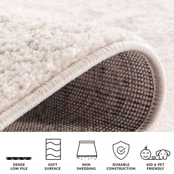 Safavieh Adirondack Floral Transitional Area Rug Ivory Silver Jute Polypropylene Low Pile Turkey ADR109C-2