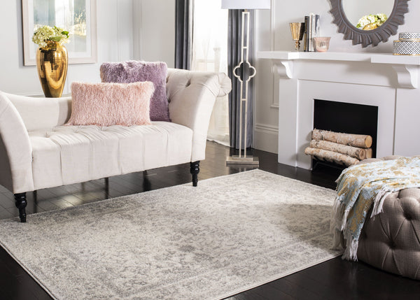 Safavieh Adirondack Ivory/Silver Area Rug - Elegant Power Loomed Design, Soft And Durable For Any Room Ivory ,Silver 55% Polypropylene, 40% Jute, 5% Polyester Adr109c-68