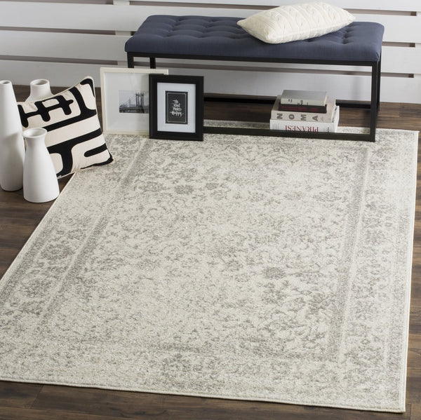 Safavieh Adirondack Ivory/Silver Area Rug - Elegant Power Loomed Design, Soft And Durable For Any Room Ivory ,Silver 55% Polypropylene, 40% Jute, 5% Polyester Adr109c-68