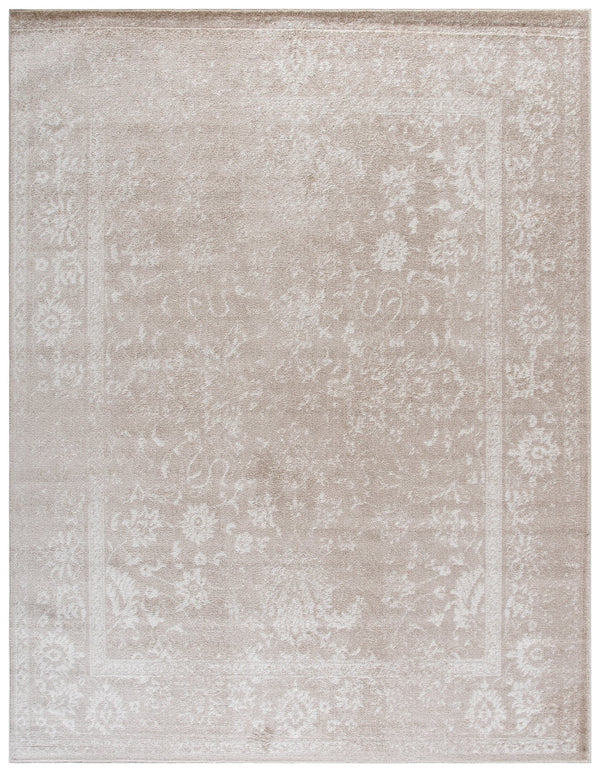 Safavieh Adirondack Contemporary Round Area Rug In Beige Taupe — Power-Loomed Turkey, Low-Profile Soft Texture 6'-7" x 6'-7" ADR109E-7SQ