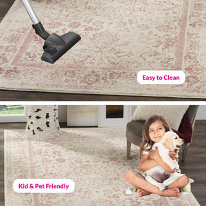 Safavieh Adirondack Ivory/Silver Area Rug - Elegant Power Loomed Design, Soft And Durable For Any Room Ivory ,Rose 55% Polypropylene, 40% Jute, 5% Polyester Adr109h-11rd