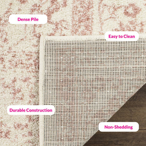 Safavieh Adirondack Ivory/Silver Area Rug - Elegant Power Loomed Design, Soft And Durable For Any Room Ivory ,Rose 55% Polypropylene, 40% Jute, 5% Polyester Adr109h-11rd