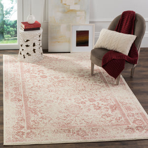 Safavieh Adirondack Elegant Turkish Ivory And Rose Rug - Timeless Floral Design For Modern Home Décor Ivory ,Rose 60% Polypropylene  30% Jute  10% Polyester Adr109h-240