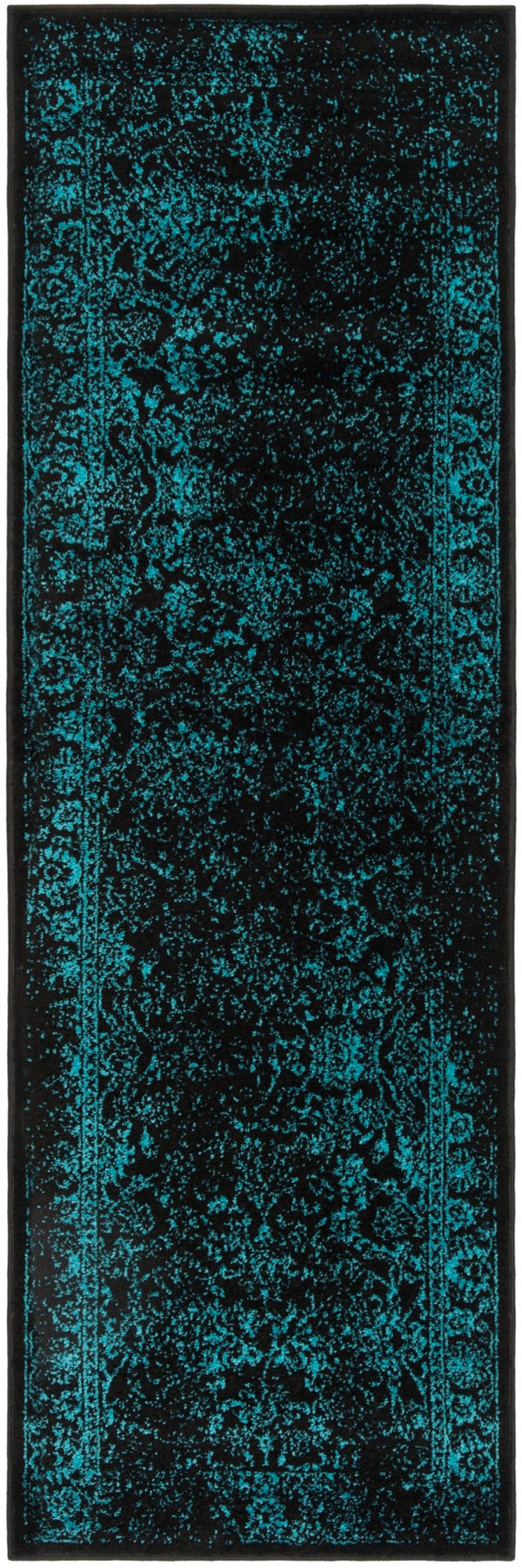 Safavieh Adirondack 109 Power Loomed Transitional Rug Black / Teal 55% Polypropylene,  40% Jute,  5% Polyester