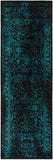 Safavieh Adirondack 109 Power Loomed Transitional Rug Black / Teal 55% Polypropylene,  40% Jute,  5% Polyester