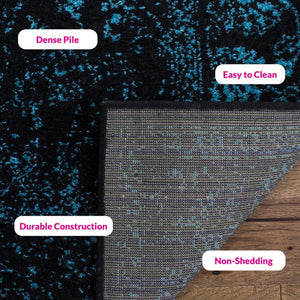 Safavieh Adirondack Power Loomed Floral Botanical Rug in Teal for Transitional Living Spaces ADR109K-68