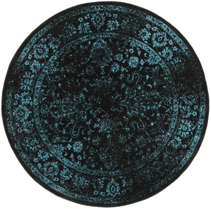 Safavieh Adirondack Turkish Power-Loomed Accent Rug 2X3 Ft — Black & Teal Transitional Design, Durable Low-Maintenance ADR109K-2