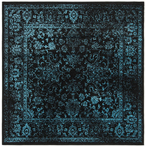 Safavieh Adirondack Turkish Power-Loomed Accent Rug 2X3 Ft — Black & Teal Transitional Design, Durable Low-Maintenance ADR109K-2