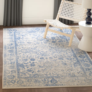 Safavieh Adirondack Elegant Turkish Ivory And Rose Rug - Timeless Floral Design For Modern Home Décor Ivory ,Light Blue 60% Polypropylene  30% Jute  10% Polyester Adr109l-222