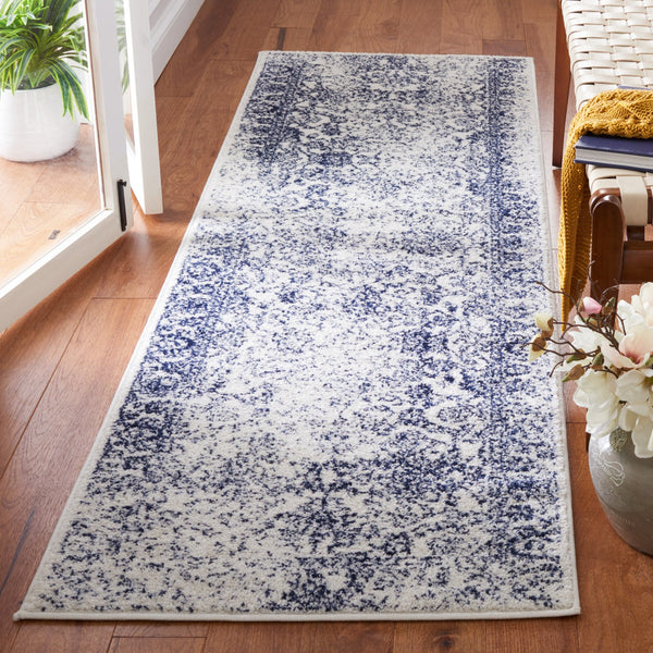 Safavieh Adricondack Transitional Ivory & Navy Distressed Accent Rug 2X3 Power-Loomed Jute Blend, Low Pile Durable Elegance ADR109M-2