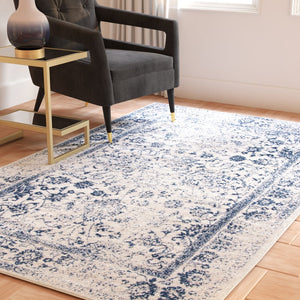 Safavieh Adirondack Ivory/Silver Area Rug - Elegant Power Loomed Design, Soft And Durable For Any Room Ivory ,Navy 55% Polypropylene, 40% Jute, 5% Polyester Adr109m-8sq