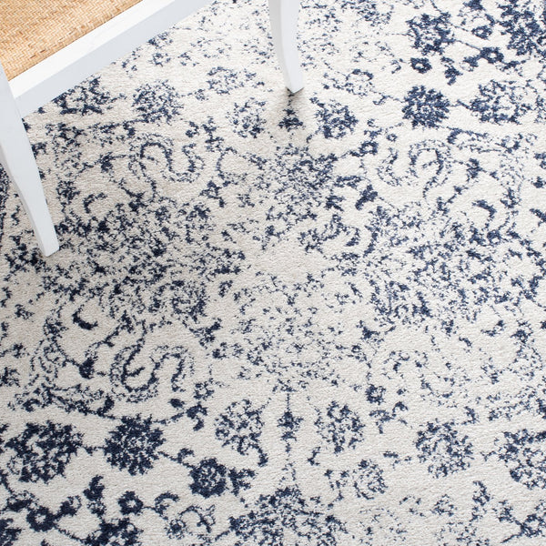 Safavieh Adirondack Ivory/Silver Area Rug - Elegant Power Loomed Design, Soft And Durable For Any Room Ivory ,Navy 55% Polypropylene, 40% Jute, 5% Polyester Adr109m-8sq