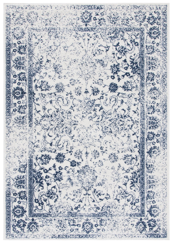 Safavieh Adricondack Transitional Ivory & Navy Distressed Accent Rug 2X3 Power-Loomed Jute Blend, Low Pile Durable Elegance ADR109M-2