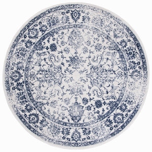 Safavieh Adirondack Ivory/Silver Area Rug - Elegant Power Loomed Design, Soft And Durable For Any Room Ivory ,Navy 55% Polypropylene, 40% Jute, 5% Polyester Adr109m-8sq