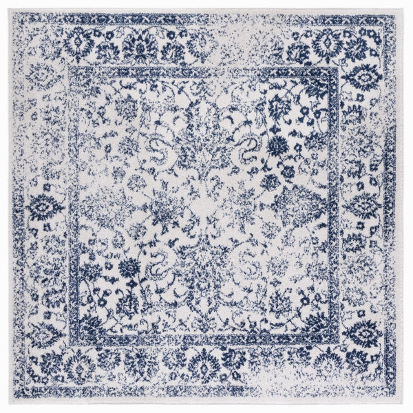 Safavieh Adricondack Transitional Ivory & Navy Distressed Accent Rug 2X3 Power-Loomed Jute Blend, Low Pile Durable Elegance ADR109M-2