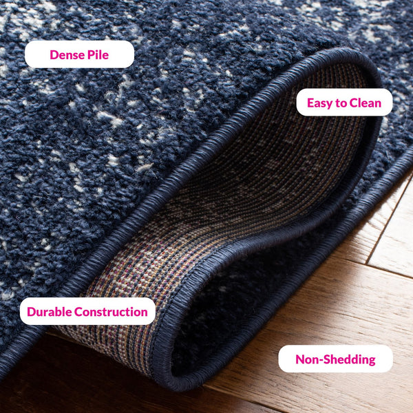 Safavieh Adirondack Ivory/Silver Area Rug - Elegant Power Loomed Design, Soft And Durable For Any Room Navy ,Ivory 55% Polypropylene, 40% Jute, 5% Polyester Adr109n-5r