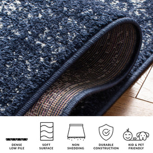 Safavieh Adirondack Ivory/Silver Area Rug - Elegant Power Loomed Design, Soft And Durable For Any Room Navy ,Ivory 55% Polypropylene, 40% Jute, 5% Polyester Adr109n-5r