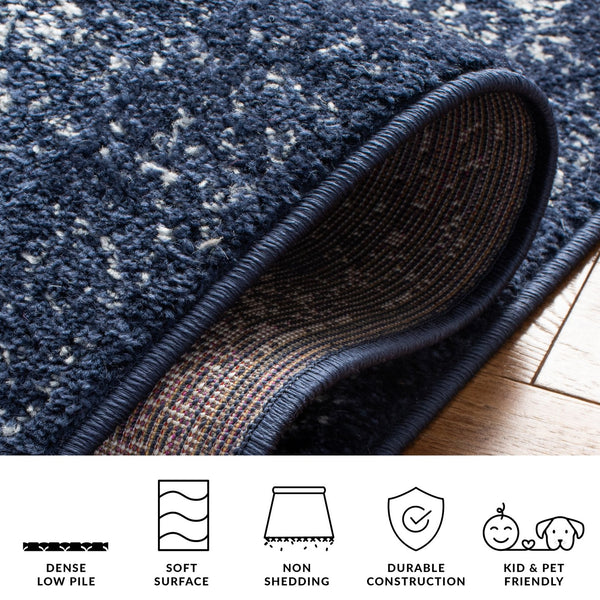 Safavieh Adirondack Ivory/Silver Area Rug - Elegant Power Loomed Design, Soft And Durable For Any Room Navy ,Ivory 55% Polypropylene, 40% Jute, 5% Polyester Adr109n-5r