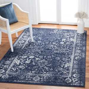 Safavieh Adirondack Navy Ivory 2X3 Accent Rug – Transitional Oriental Floral Scrollwork, Power-Loomed Turkey Durable Elegance ADR109N-2