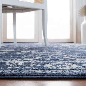 Safavieh Adirondack Power Loomed Floral Botanical Rug Navy Ivory Transitional Living Room ADR109N-68