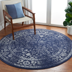 Safavieh Adirondack Navy Ivory 2X3 Accent Rug – Transitional Oriental Floral Scrollwork, Power-Loomed Turkey Durable Elegance ADR109N-2