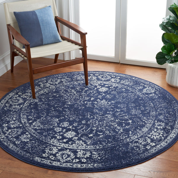Safavieh Adirondack Navy Ivory 2X3 Accent Rug – Transitional Oriental Floral Scrollwork, Power-Loomed Turkey Durable Elegance ADR109N-2
