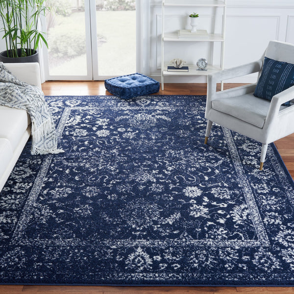 Safavieh Adirondack Navy Ivory 2X3 Accent Rug – Transitional Oriental Floral Scrollwork, Power-Loomed Turkey Durable Elegance ADR109N-2
