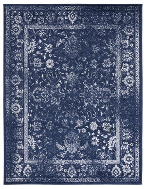 Safavieh Adirondack Navy Ivory 2X3 Accent Rug – Transitional Oriental Floral Scrollwork, Power-Loomed Turkey Durable Elegance ADR109N-2