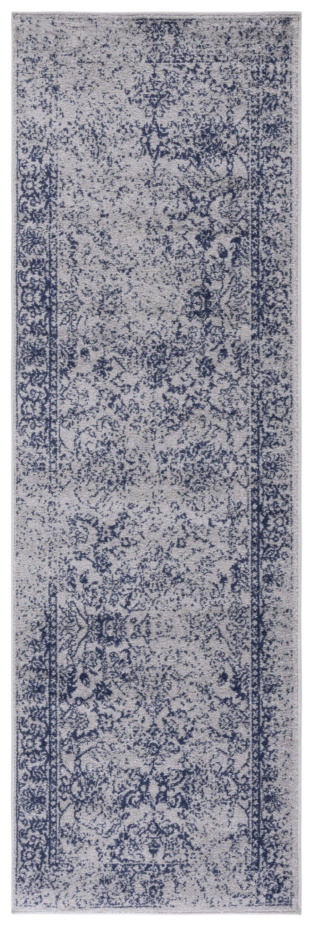 Safavieh Adirondack Transitional 2X3 Grey Navy Area Rug — Power-Loomed Turkey, Low-Profile 3/8" Pile, Durable Elegance ADR109P-2