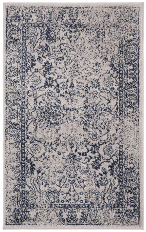 Safavieh Adirondack Elegant Turkish Ivory And Rose Rug - Timeless Floral Design For Modern Home Décor Grey ,Navy 60% Polypropylene  30% Jute  10% Polyester Adr109p-3r