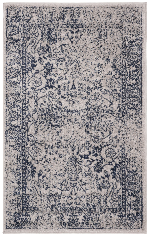 Safavieh Adirondack Elegant Turkish Ivory And Rose Rug - Timeless Floral Design For Modern Home Décor Grey ,Navy 60% Polypropylene  30% Jute  10% Polyester Adr109p-3r
