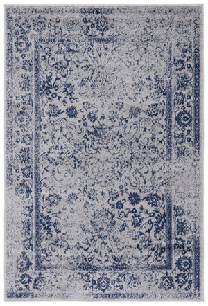Safavieh Adirondack Transitional 2X3 Grey Navy Area Rug — Power-Loomed Turkey, Low-Profile 3/8" Pile, Durable Elegance ADR109P-2
