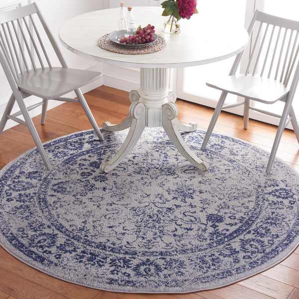 Safavieh Adirondack Transitional 2X3 Grey Navy Area Rug — Power-Loomed Turkey, Low-Profile 3/8" Pile, Durable Elegance ADR109P-2