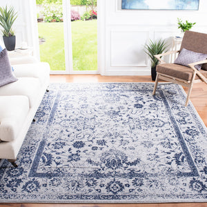 Safavieh Adirondack Transitional 2X3 Grey Navy Area Rug — Power-Loomed Turkey, Low-Profile 3/8" Pile, Durable Elegance ADR109P-2