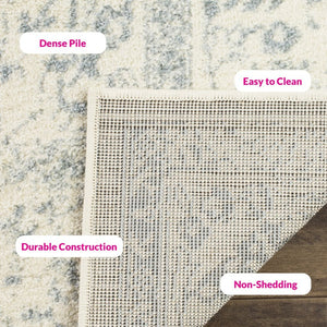 Safavieh Adirondack Floral Transitional Area Rug Ivory Slate Polypropylene Jute Blend Turkey ADR109S-2