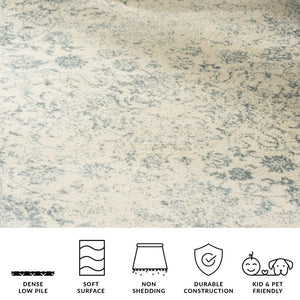 Safavieh Adirondack Floral Transitional Area Rug Ivory Slate Polypropylene Jute Blend Turkey ADR109S-2