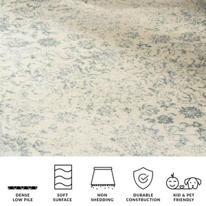 Safavieh Adirondack Floral Transitional Area Rug Ivory Slate Polypropylene Jute Blend Turkey ADR109S-2