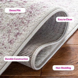 Safavieh Adirondack Ivory/Silver Area Rug - Elegant Power Loomed Design, Soft And Durable For Any Room Ivory ,Lavander 55% Polypropylene, 40% Jute, 5% Polyester Adr109u-68