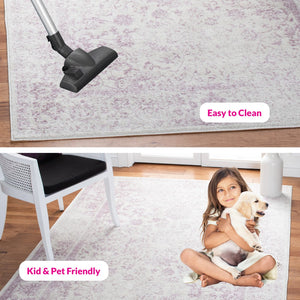 Safavieh Adirondack Ivory/Silver Area Rug - Elegant Power Loomed Design, Soft And Durable For Any Room Ivory ,Lavander 55% Polypropylene, 40% Jute, 5% Polyester Adr109u-68