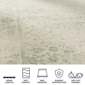 Safavieh Adirondack Round Oriental Area Rug Power Loomed in Turkey Ivory Sage Traditional Pattern ADR109V-11R
