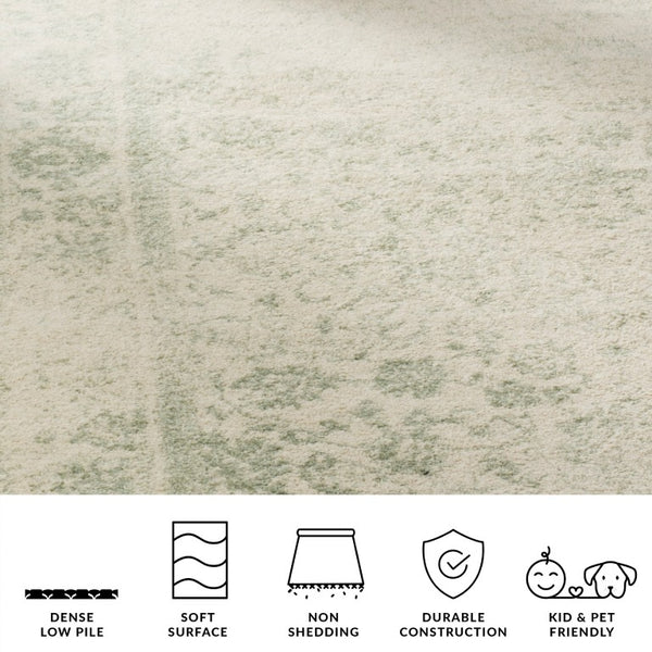 Safavieh Adirondack Transitional Ivory Sage Jute Blend Indoor Rug for Entryway or Bedroom ADR109V-2