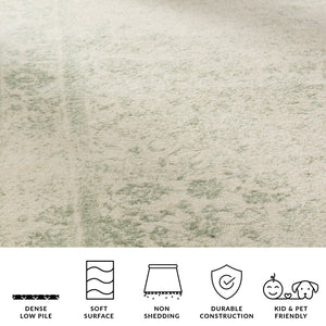 Safavieh Adirondack Ivory/Silver Area Rug - Elegant Power Loomed Design, Soft And Durable For Any Room Ivory ,Sage 55% Polypropylene, 40% Jute, 5% Polyester Adr109v-3sq