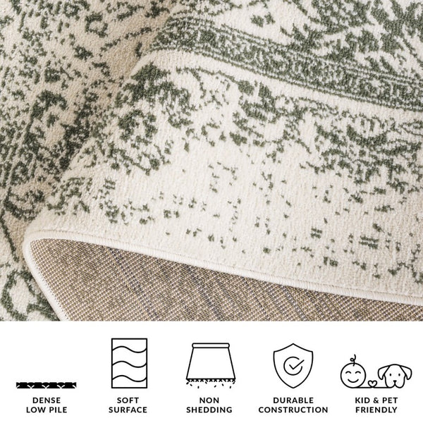 Safavieh Adirondack Floral Foliage Runner Rug Power Loomed in Turkey for Hallways and Entryways ADR109X-210