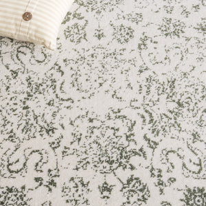 Safavieh Adirondack 109 Power Loomed Transitional Rug Ivory / Dark Green 5'-1" x 7'-6"